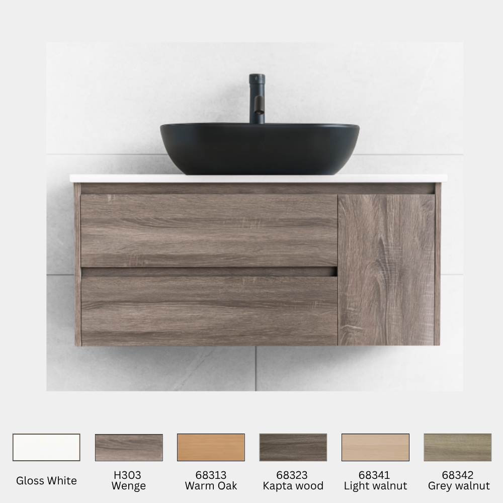 1200mm Wall Hung Vanity with 2 Drawers and Cabinet Door BC1246-2